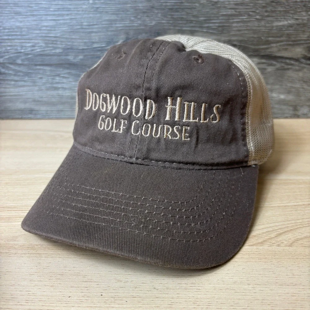 Dogwood Hills Golf Course Hat Cap Strap Back‎ Brown Adjustable